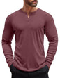 COOFANDY Herre Henley Skjorte Langærmet Ztj009440
