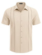 COOFANDY Herre Skjorte Cubansk Guayabera Kortærmet Ztj009248