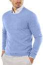 COOFANDY Herre Striktrøje Crew Neck Langærmet Slim Fit