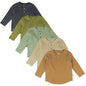 HonestBaby Drenge Baby Langærmet Henley Vaffeltrøjer 5-Pak T5D2E