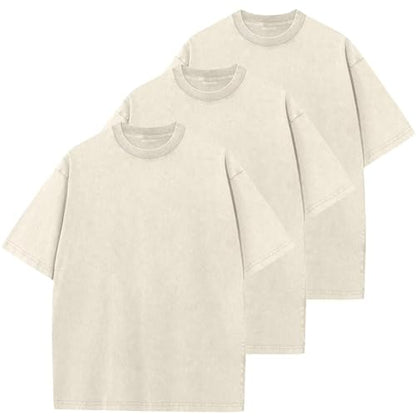 Herre T-shirt Oversized Bomuld Casual Kortærmet
