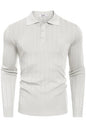 COOFANDY Herre Poloshirt Strik Langærmet Ztj009471