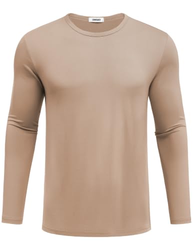 COOFANDY Herre T-shirt Langærmet Rund Hals Ztj010834*