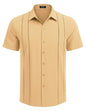 COOFANDY Herre Skjorte Cubansk Guayabera Kortærmet Ztj009248