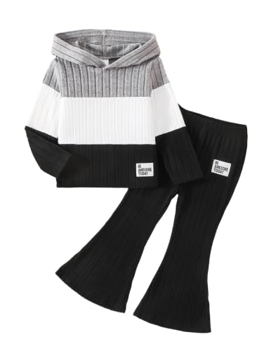 Pige Tøjsæt Hættetrøje Sweatshirt Leggings Efterår Vinter