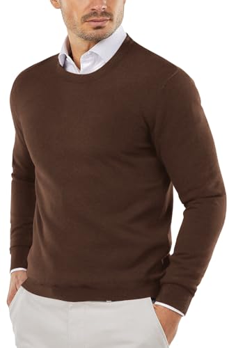 COOFANDY Herre Striktrøje Crew Neck Langærmet Slim Fit