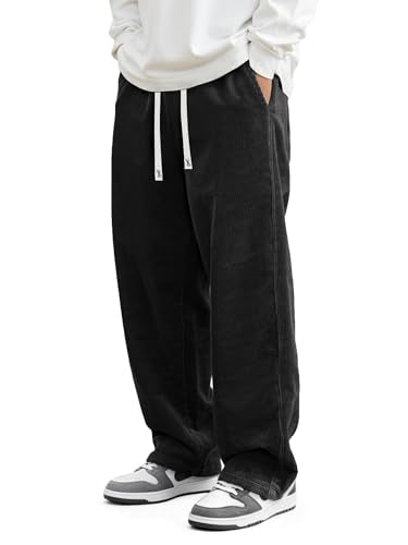 JMIERR Herre Fløjlsbukser Wide Leg Baggy Sweatpants