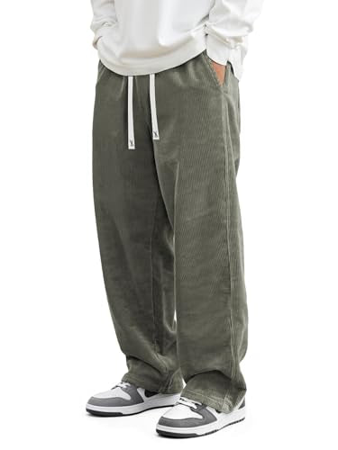 JMIERR Herre Fløjlsbukser Wide Leg Baggy Sweatpants