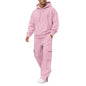 Herre Træningssæt Pullover Hættetrøje Cargo Sweatpants 2-Delt