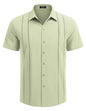 COOFANDY Herre Skjorte Cubansk Guayabera Kortærmet Ztj009248