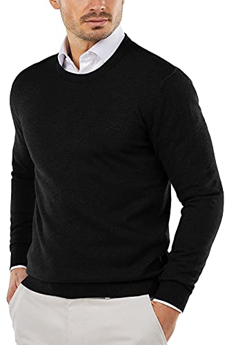 COOFANDY Herre Striktrøje Crew Neck Langærmet Slim Fit