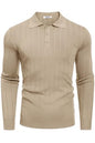 COOFANDY Herre Poloshirt Strik Langærmet Ztj009471