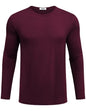 COOFANDY Herre T-shirt Langærmet Rund Hals Ztj010834*