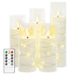 Flammefri LED Stearinlys med Timer og Lyskæde 5 Stk.