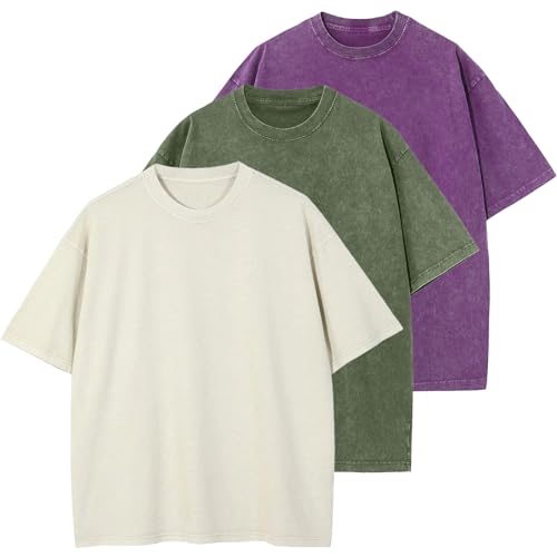Herre T-shirt Oversized Bomuld Casual Kortærmet