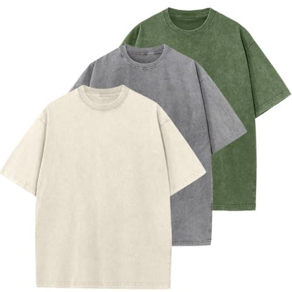 Herre T-shirt Oversized Bomuld Casual Kortærmet
