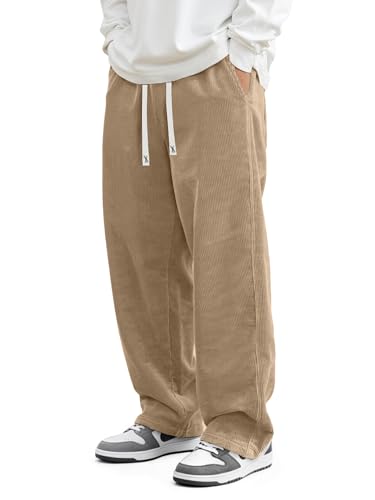 JMIERR Herre Fløjlsbukser Wide Leg Baggy Sweatpants