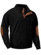 JMIERR Herre Sweatshirt Fløjl Quarter Button Pullover