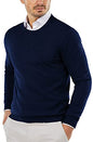 COOFANDY Herre Striktrøje Crew Neck Langærmet Slim Fit