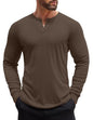COOFANDY Herre Henley Skjorte Langærmet Ztj009440