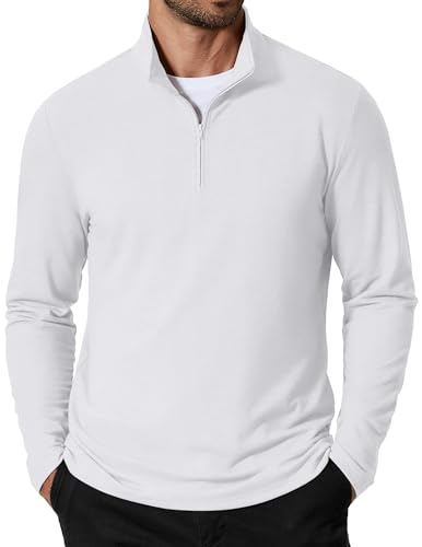 COOFANDY Herre Sweatshirt Quarter Zip Mock Neck