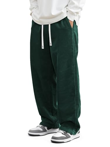 JMIERR Herre Fløjlsbukser Wide Leg Baggy Sweatpants