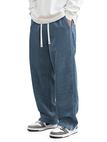 JMIERR Herre Fløjlsbukser Wide Leg Baggy Sweatpants