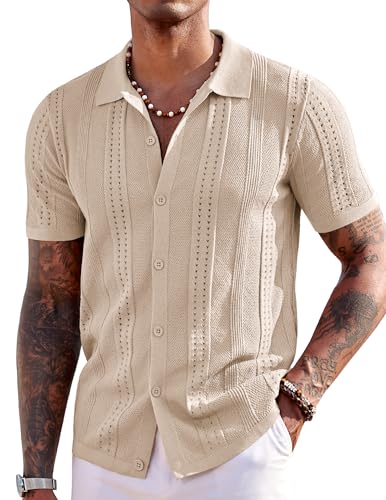 COOFANDY Herre Poloshirt Strikket Kortærmet Ztj009254