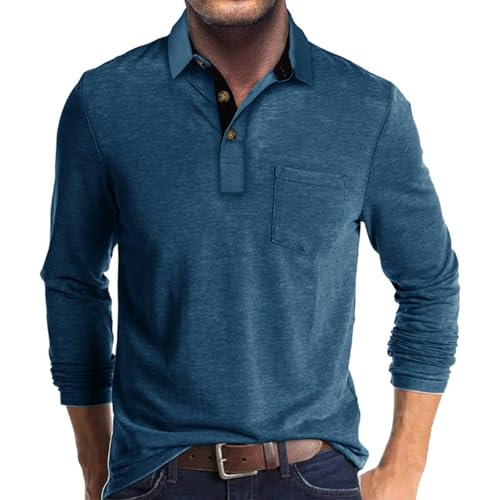 Envmb Herre Polo T-shirt Langærmet Med Lomme