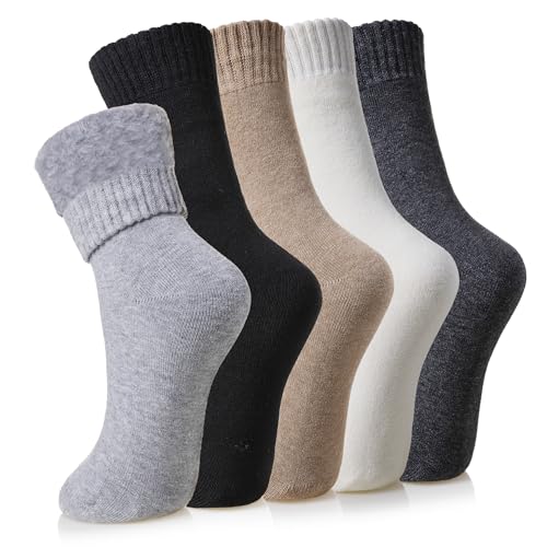 Dame Termosokker Vinter Ekstra Tykke Crew 5 Par