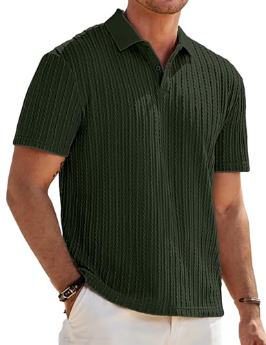 Herre Poloshirt Kortærmet Tekstureret Casual