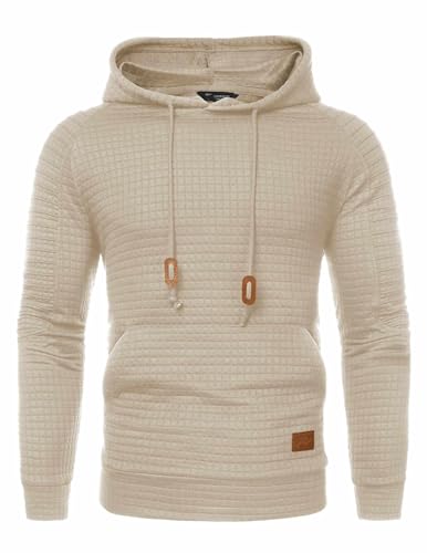 COOFANDY Herre Hættetrøje Pullover Vaffelstrik Casual