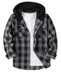 ZITY Herre Skjorte Flannel Hoodie Casual Langærmet