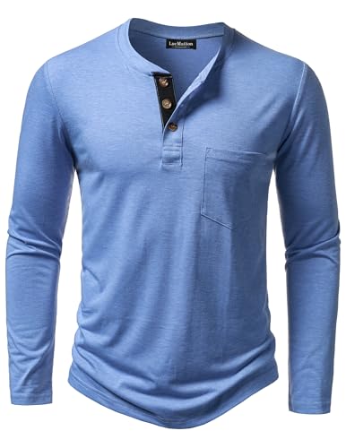 LucMatton Herre T-shirt Henley Slim Fit Langærmet Lucw210916