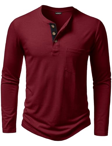 LucMatton Herre T-shirt Henley Slim Fit Langærmet Lucw210916