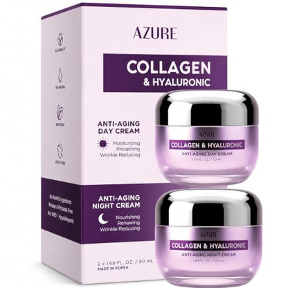 Azure Cosmetics 24K Gold & Collagen Face Moisturizer Fugtighedscreme 50ml