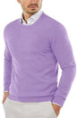 COOFANDY Herre Striktrøje Crew Neck Langærmet Slim Fit