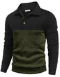 COOFANDY Herre Striktrøje Fleece Pullover Langærmet