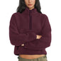 Dame Fleece Pullover Lynlås Varm Sherpa