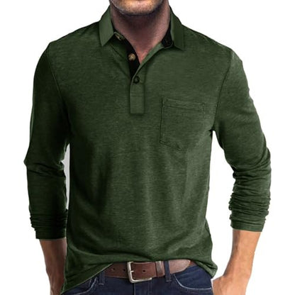 Envmb Herre Polo T-shirt Langærmet Med Lomme
