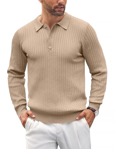 COOFANDY Herre Polo Langærmet Casual Strik Ztj009061