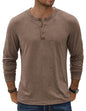 COOFANDY Herre T-shirt Henley Langærmet Ztj009590