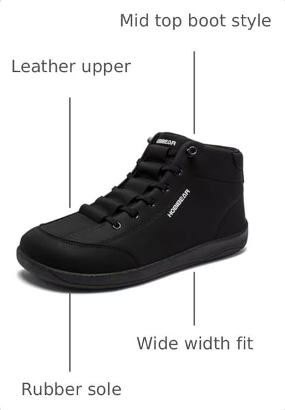 HOBIBEAR Unisex Barfodsstøvler Læder Zero-Drop Bred Pasform