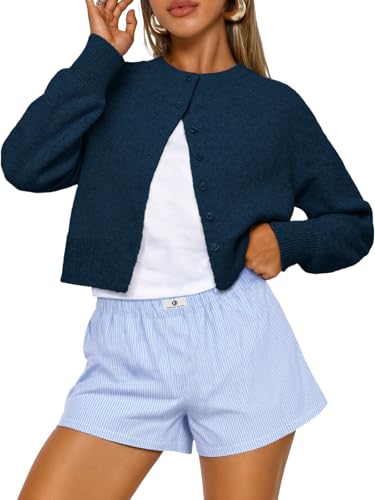 Trendy Queen Cropped Cardigan Trøje til Kvinder Trd688