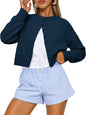 Trendy Queen Cropped Cardigan Trøje til Kvinder Trd688