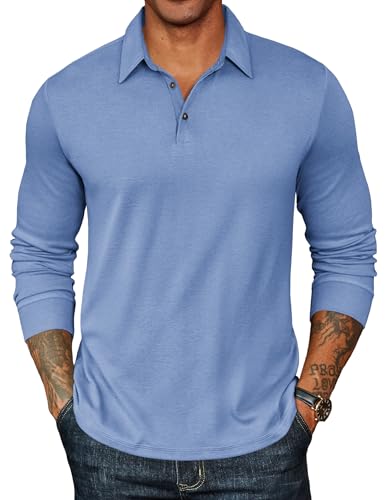 COOFANDY Herre Poloshirt Klassisk Langærmet Ztj010131