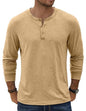 COOFANDY Herre T-shirt Henley Langærmet Ztj009590