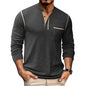 COOFANDY Herre Henley Langærmet Skjorte ZTJ010081