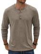 COOFANDY Herre T-shirt Henley Langærmet Ztj009590