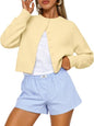 Trendy Queen Cropped Cardigan Trøje til Kvinder Trd688